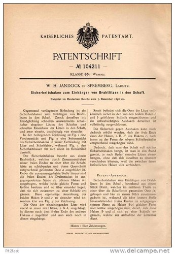 Original patentschrift w h - original,