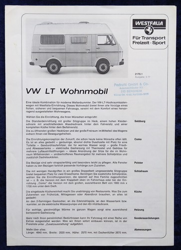 Westfalia wohnmobil - vw,
