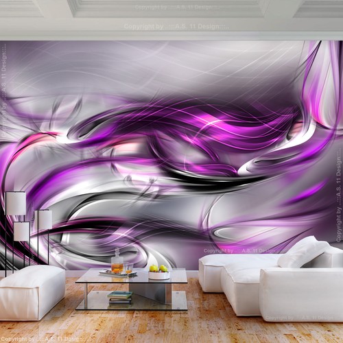 Abstrakt violett modern vlies - modern,