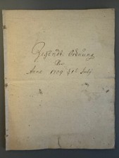 1709 Königreich Hannover, Handschriftliche Kopie der 10 Ordnung f. Churfürstent.