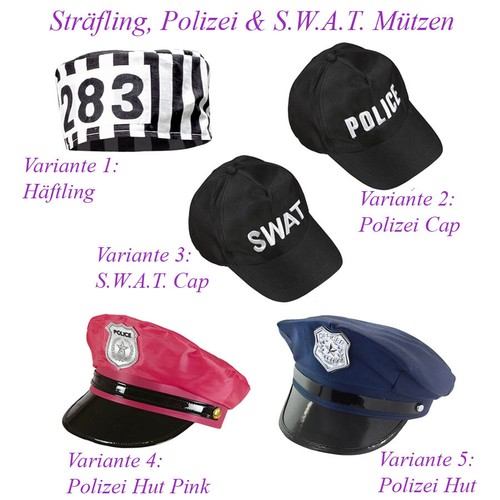 Polizei häftling hut karneval - polizei,
