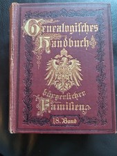 Genealogisches Handbuch bürgerlicher Familien Band 18. 1910 (1. Hamburger Band)