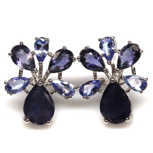 925 sterlingsilber blau iolite - blau,