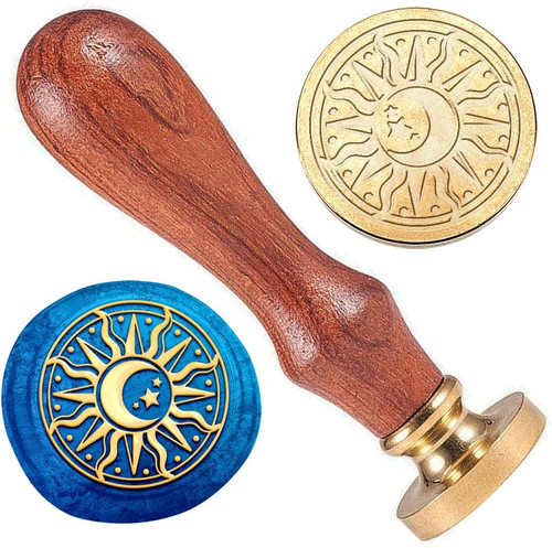 Siegelstempel mit sonne - siegelstempel, mond