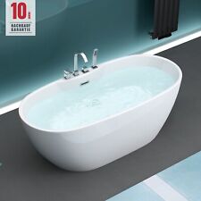 Design-Badewanne freistehende Wanne Standbadewanne Armatur 170 x 80 Vicenza605