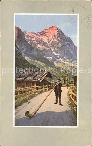Alphorn alphornbläser - alphorn,