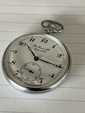 TISSOT & Fils LE LOCLE Taschenuhr Edelstahl Handaufzug sehr guter Zustand