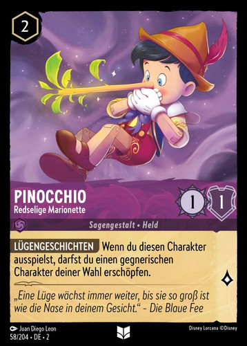 Lorcana pinocchio redselige - pinocchio,