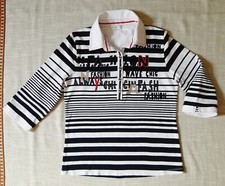 Damen Poloshirt Strech Pailetten BONITA Gr. S Dunkelblau/weiß Top