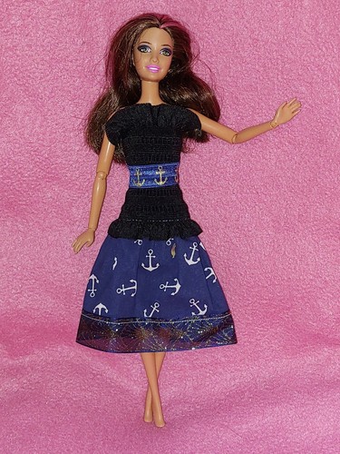 Barbie kleid maritim blau - barbie,