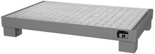 Ölauffangwanne Auffangwanne Ölwanne Gitterrost 6x60L Fässer Grau 130x80x20,5 cm