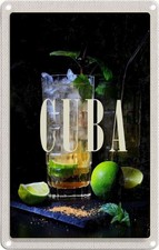 Blechschild 18x12 cm Cuba