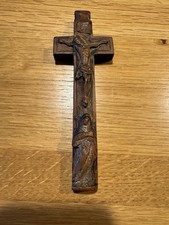 Uraltes Reliquienkreuz mit Reliquie geschnitzt um 1800