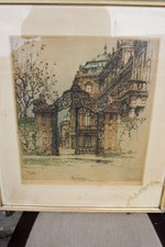 Kasimir Luigi 1881-1962 Radierung Coloriert Oberes Schloss  Belvedere Wien Seite