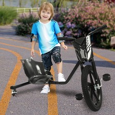 Drift Dreirad Pedal Drift Trike Drift Kart für Kinder, Pedal Go Kart Schwarz