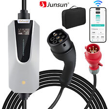 EV Ladegerät Ladekabel 6M APP Schaltbarer Strom CEE 11kW 16A Typ2 Mobile Wallbox