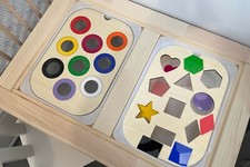 FLISAT/TROFAST farbige Form Sortiertischbeilage. Sensorischer Spieltisch. IKEA. N