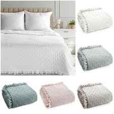 Tagesdecke Bettüberwurf Überwurf Überdecke Steppdecke Blau Rosa Silber Grün Weiß