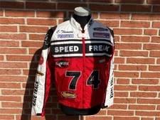 Fast Lane MTR Racing Crew Motorradjacke Biker Jacket Rot Gr. M