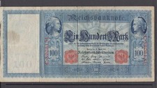 Banknote 100 Mark Reichsbanknoten Berlin 1910