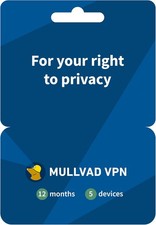 Mullvad VPN | 12 Monate | 5