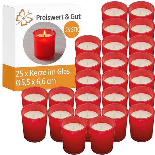 25x kerzen glas - im,