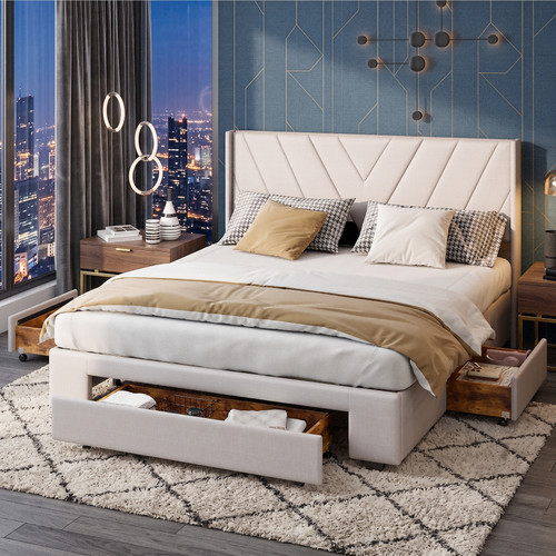 Doppelbett mit schubladen - mit,
