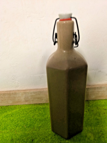 Steingutflasche storchenmarke - steingutflasche,