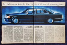 Mercedes Benz W 126 420 SEL,  originale Werbung 1991