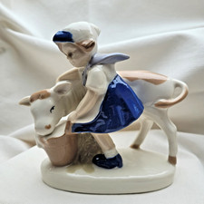 1 Porzellanfigur Mädchen mit