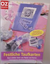 Taufe Festliche Taufkarten Papier Karton Tolles DIY Buch Ideen mit Vorlagen Tipp