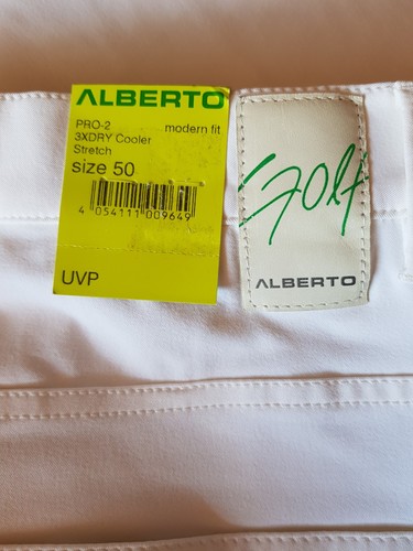 Alberto golfhose herren weiß - golfhose,