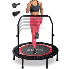 Trampolin, Fitness, Rebounder, Sport, Klappbar, Griff, 101cm, kabellos, zusam...