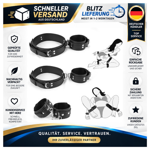 Fesselset aus leder - leder, mit