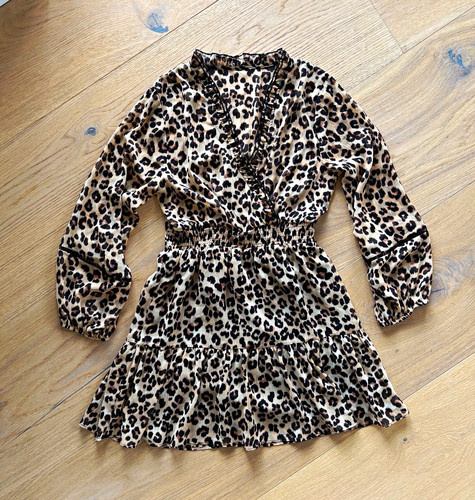 Wickelkleid leopardenmuster - wickelkleid,