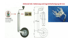 Stützrad mit halterung - mit, u