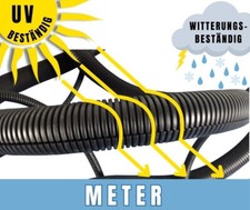 Wellrohr geschlitzt UV beständig Solar Balkon Dach Garten Haus Wand Meter Maß