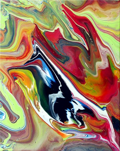 Pouring art acryl gemälde - pouring,