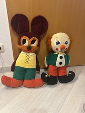 DDR Stoffpuppen Maus & Clown – Handarbeit – 70er Vintage Cord￼