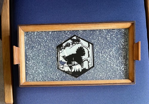 Vintage tablett holzrahmen mit - holzrahmen,