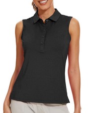 Damen Poloshirt Ärmellos Golf