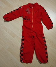 Rennfahrer Pilot Kostüm Verkleidung Overall Kinder Gr. 110 Karneval