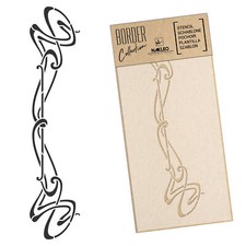 BORDÜRE Wiederverwendbare Kunststoff-Schablone 21x45cm oder 45x95cm JUGENDSTIL 1