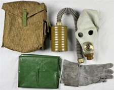 DDR NVA Gasmaske Schutzmaske TSM UTV in Tasche + Zubehör Filter Gr.1 etc. 3095