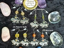 Kleine Sternzeichen-Ohrringe LÖWE Geburtsstein JULI AUGUST 1.2.3. Dekade Schmuck