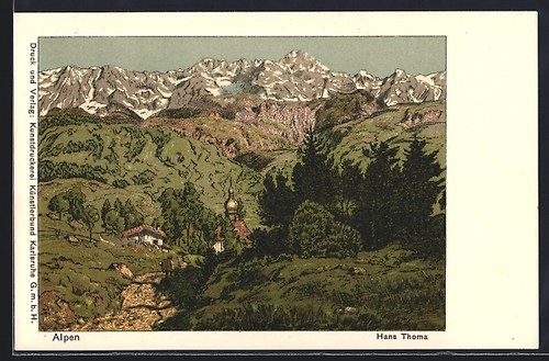 Künstler hans thoma ort - künstler-ak,