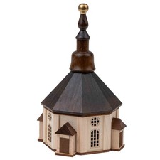 Seiffener Kirche Wohnhaus Lenk & Sohn Miniaturen Holz Volkskunst Erzgebirge