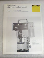 Carl Zeiss Werbedruckschrift für Tachymeter Elta 4 (alt) 