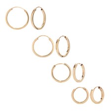 Paar Creolen 10-16mm eckig 333