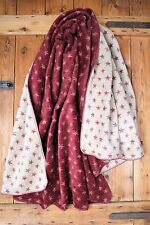 Ibena Wolldecke Wendedecke "Sterne" rot 150 cm x 200 cm Baumwollmischung